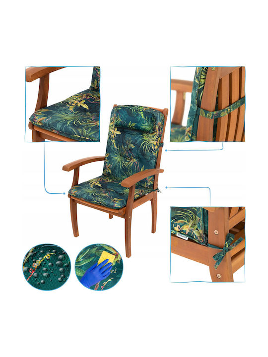 Garden Chair Cushion with Backrest Green Grass