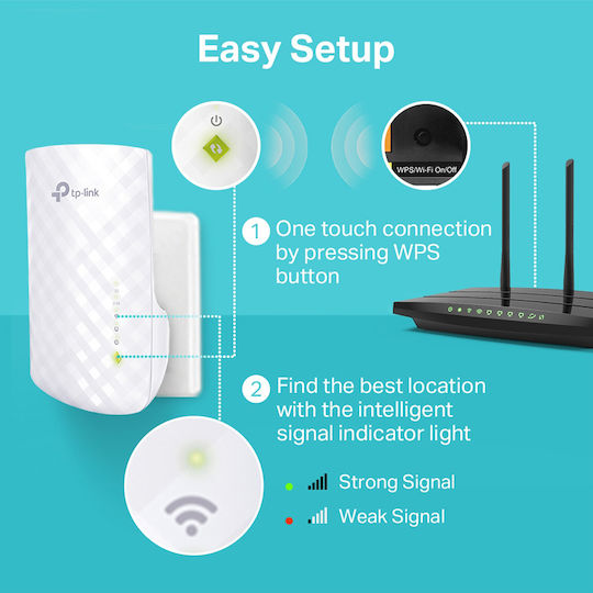 TP-LINK RE220 v3 WiFi Extender Dual Band (2.4 & 5GHz) 750Mbps