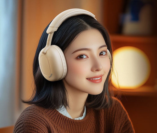 Remax RB-560HB Fără fir Bluetooth Over Ear Căști cu 4 ore de Funcționare Bej