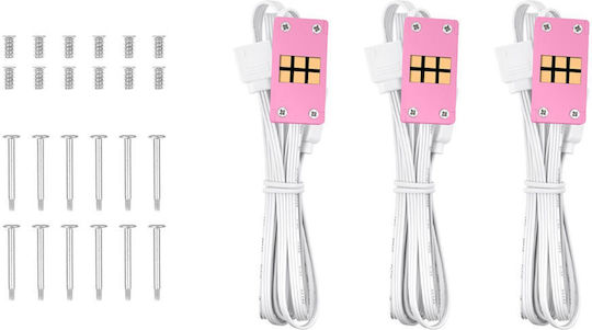 Thermaltake CT140 EX Reverse Blade Case Fans with ARGB Lighting and Connection 3-Pin / 4-Pin PWM Pack of 3 Pink