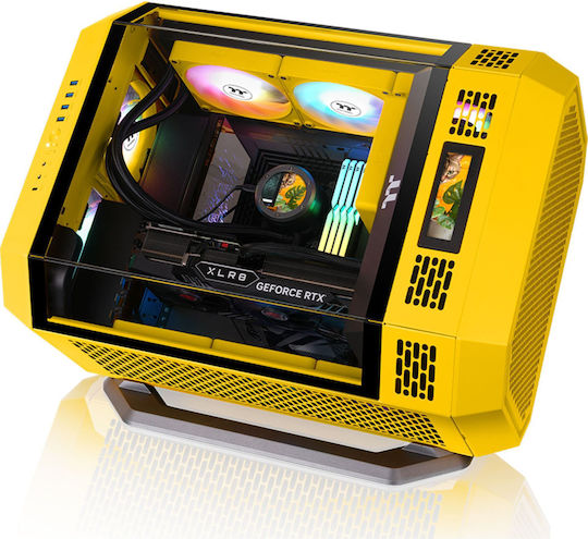 Thermaltake CT140 EX Umkehrklinge Gehäuselüfter (1800rpm / 94,95cfm) mit ARGB Beleuchtung und Verbindung 4-Pin PWM 3 Stück Bumblebee