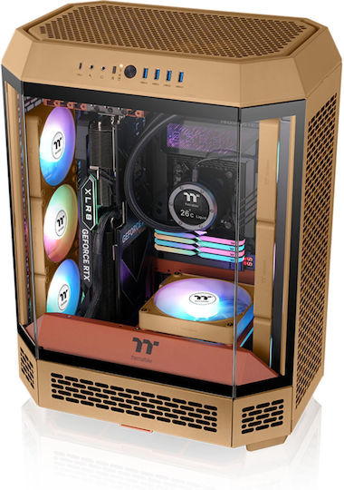 Thermaltake CT140 EX Ventilator Pentru Carcasă Cu Lamă Inversată Cu Iluminare ARGB Și Conexiune 3-Pin / 4-Pin PWM Set 3 Bucăți Gravel Sand