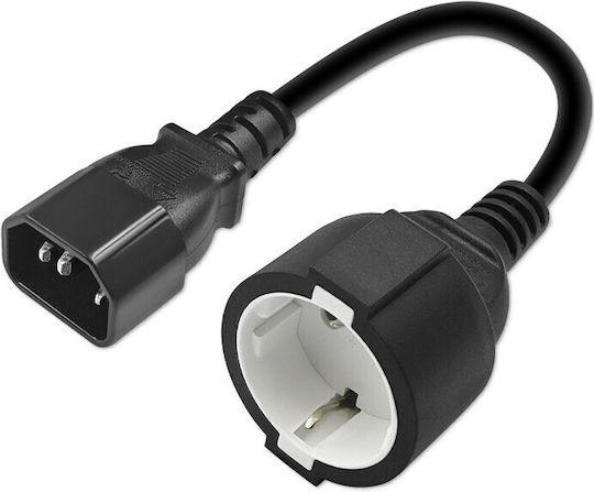 Qoltec Power Cable Qoltec Iec 320 C14 Schuko Adapter Cable 0,15 M