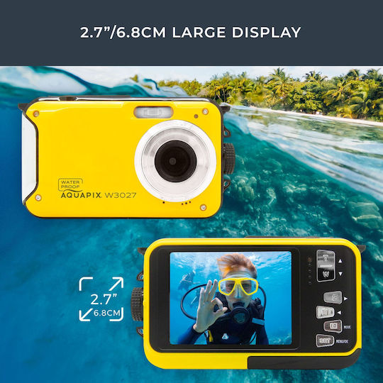EasyPix W3027 Kompaktkamera 5MP Optischer Zoom 4x Gelb