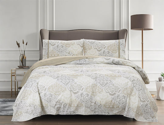 Liolios Home Allessia Σετ Υπέρδιπλο 4τμχ 245x270εκ. Λευκό Liolios Home Allessia Σετ Υπέρδιπλο 4τμχ 245x270εκ. Λευκό