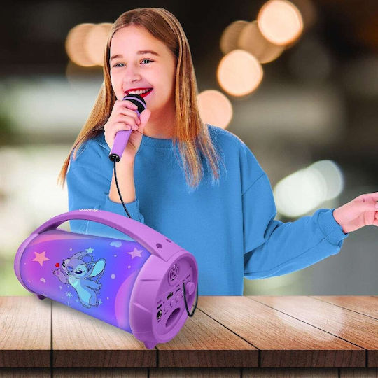Lexibook Ηχείο Karaoke με Ενσύρματo Μικρόφωνο και Εφέ Φωτισμού BTP585D1Z Ροζ
