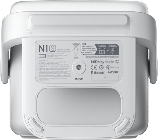 Jmgo N1S Mini 3D Projektor 3LCD Full HD Laser mit Wi-Fi und Eingebauten Lautsprechern Weiß