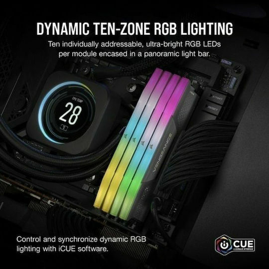 Corsair Vengeance DDR5 32GB RAM με 2x16GB Modules και Ταχύτητα 6400 για Desktop
