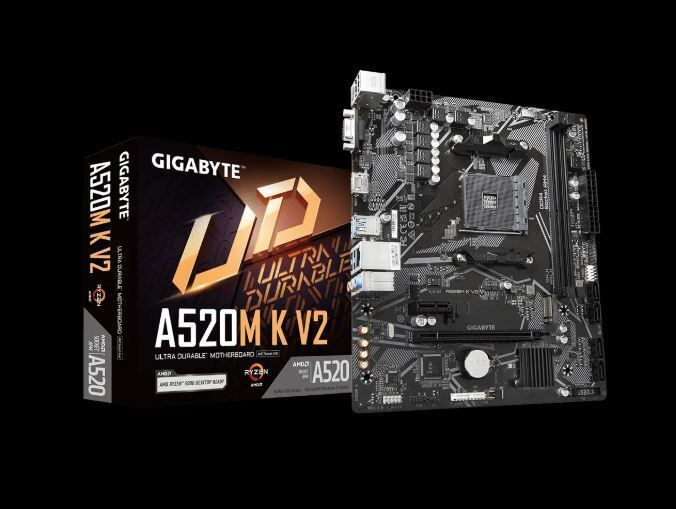 Gigabyte A520M K V2 Motherboard Micro ATX with AMD AM4
