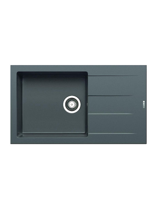 Pyramis Athlos Plus 1B 1D 070070811 Drop-In Мивка от Синтетичен Гранит Ш86xД50см Бежов