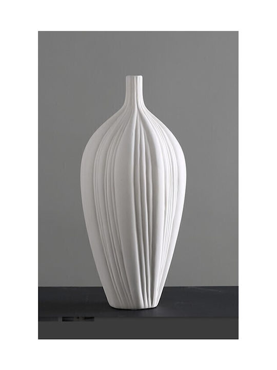 Karvounis Decorative Vase White 15x15x31cm