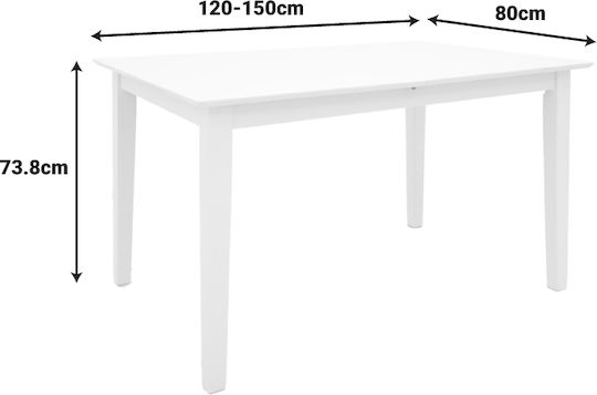 Esszimmer Mabor-houston Erweiterbar 5Stück 120(+30)x80cm