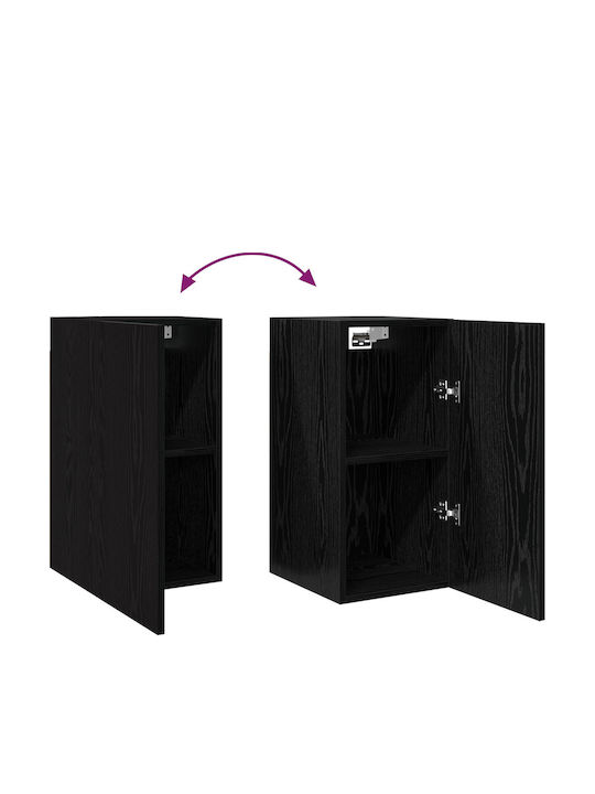 Living Room TV Unit Black Oak L30.5xW30xH60cm