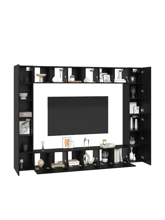 Wohnzimmer TV-Einheit Black Oak L30.5xB30xH90cm