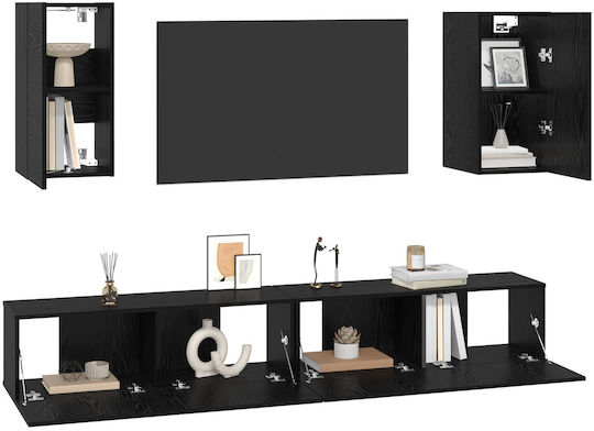 Животно помещение ТВ единица Black Oak Д100xШ30xВ30бр