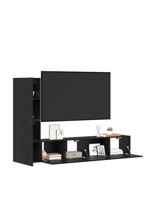 Wohnzimmer TV-Einheit Black Oak L80xB30xH30.5cm