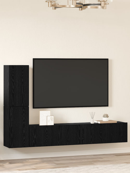 Wohnzimmer TV-Einheit Black Oak L80xB30xH30.5cm
