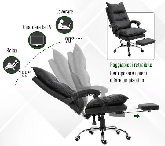 Vinsetto Executive Office Chair with Recline Black
