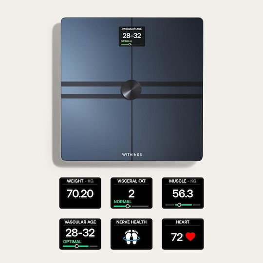 Withings Smart Bathroom Scale with Body Fat Counter Black 13700546708012