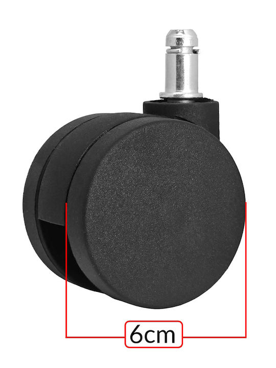 Powertech Καρέκλα Γραφείου με Ανάκλιση Μαύρη
