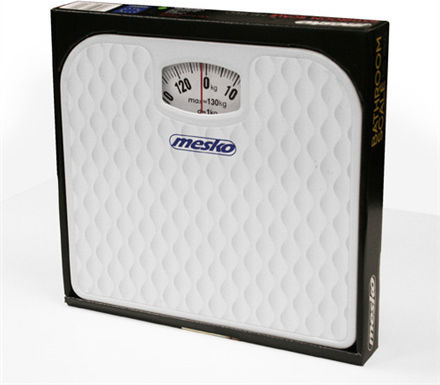 Mesko Αναλογική Ζυγαριά 130kg Λευκή MS8160