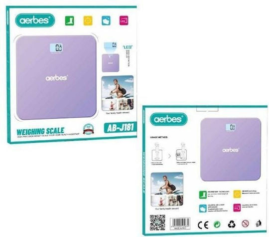 Aerbes AB-J181 Digital Badezimmerwaage in Flieder Farbe