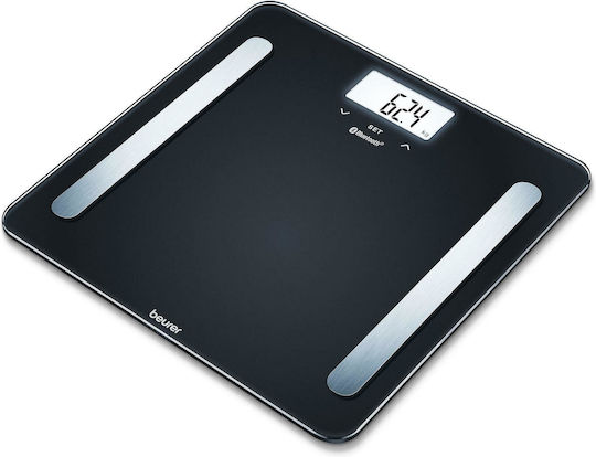 Beurer Digital Bathroom Scale with Body Fat Counter Black 74803