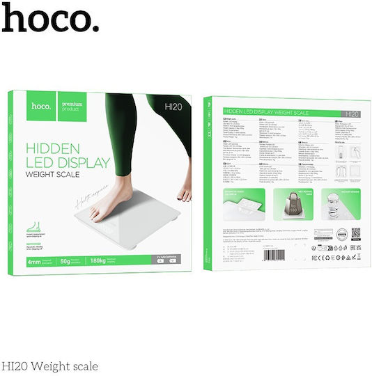 Hoco Ψηφιακή Ζυγαριά 150kg Λευκή 302564