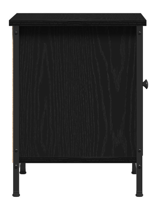 TV-Ständer Schwarz Eichenholz M60xT35xH45cm