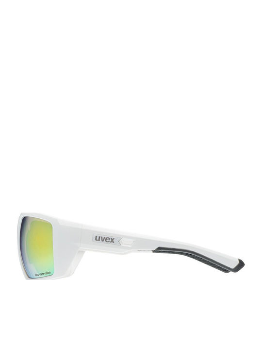 Uvex Men's Sunglasses with White Plastic Frame and Multicolour Mirror Lens S5330548882