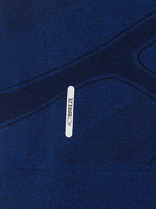 Road Seamless Athletic T-shirt Navy Blue