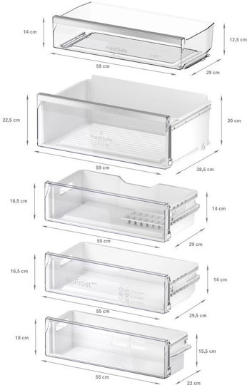 Neff 383лт NoFrost В193.5xШ70.8xД54.8см. Бял KB7962FE0