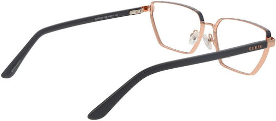 Guess Femei Metalic Rame Ochelari Rose Gold GU50123 028