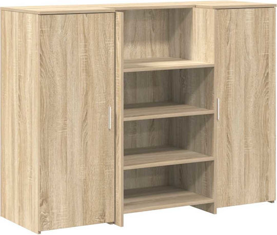 vidaXL Επαγγελματικό Γραφείο Υποδοχής Π135xΒ50xΥ103.5cm με Ντουλάπι