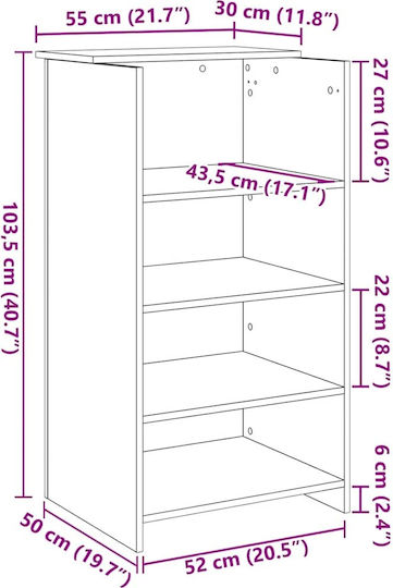 vidaXL Office Reception L55xW50xH103.5cm