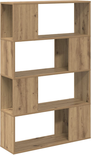 Библиотека Масивен Дъб 80x24x124см