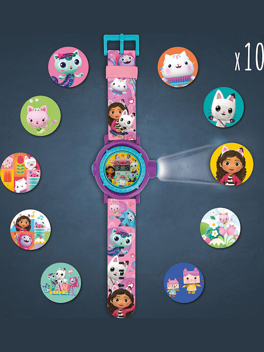 AS Kids Digital Watch with Rubber/Plastic Strap Pink