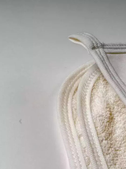 Hooded Baby Bath Towel White Pink