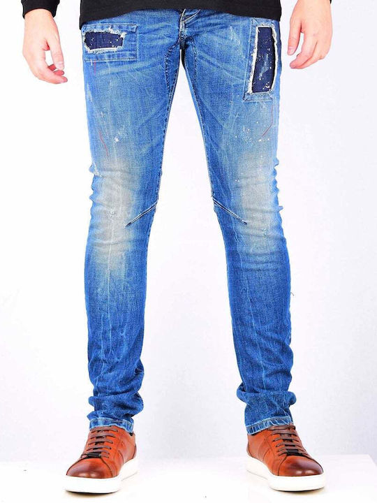 Unipol Jeans Φθορες Tapered Fit 10-65.lt Blue