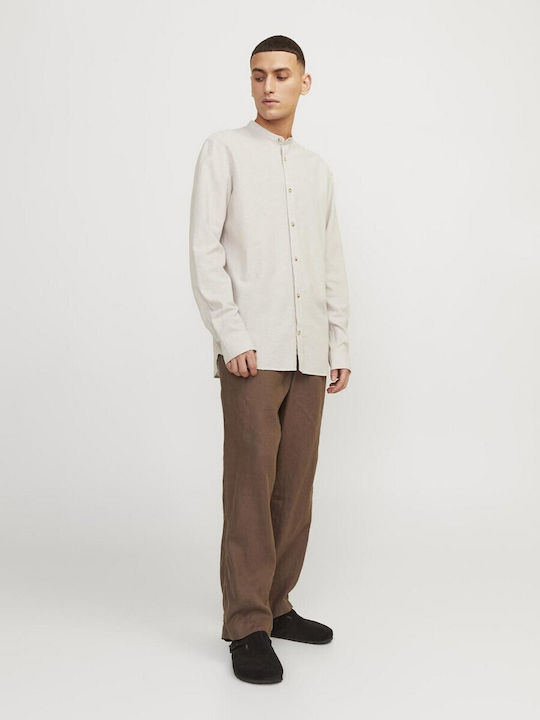 Long-sleeved Linen Shirt Crockery