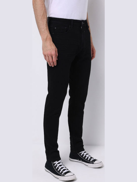Ανδρικό Παντελόνι Τζιν με Slim Narrow Εφαρμογή Black