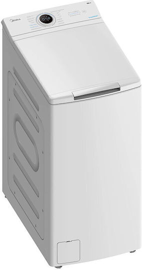 Midea Toplader-Waschmaschine 7kg mit Dampftechnologie 1200 Umdrehungen BLDC-Wechselrichtermotor MF100T70B/W-GR