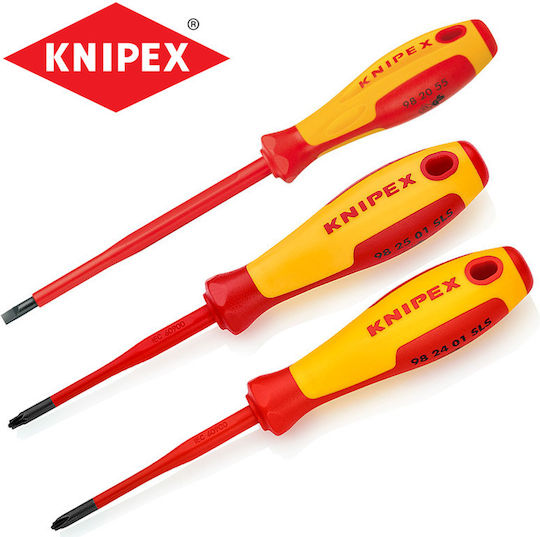 Knipex Σετ 6 Κατσαβίδια Ηλεκτρολόγου VDE 1000V με 6 Εναλλασσόμενες Μύτες