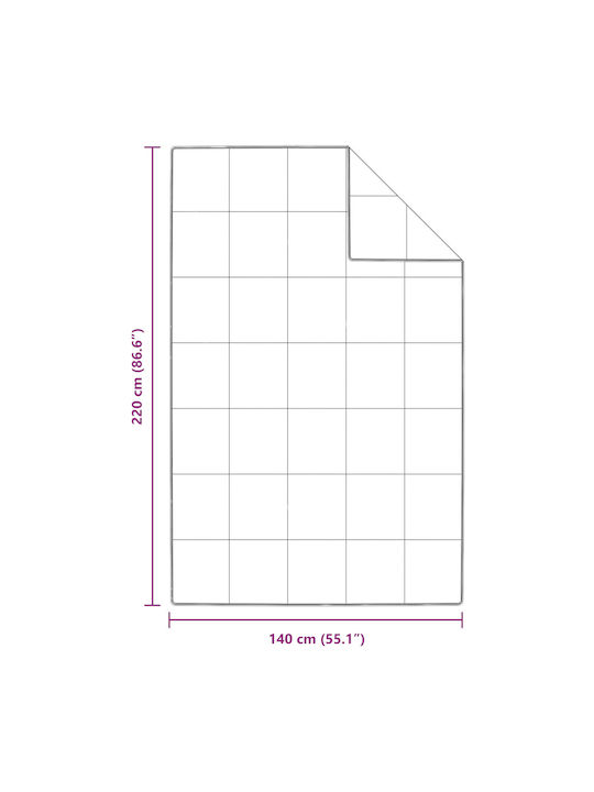 vidaXL Bettbezug Einzelbett 140x220 White