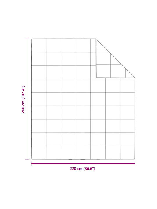 vidaXL Плик за Завивка Кинг Сайз 260x220 Бял