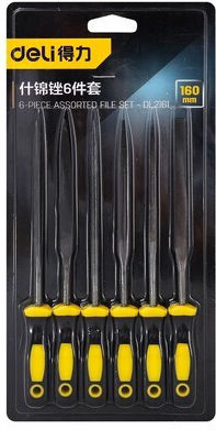 Deli DL2161 Set of Files with Handle 6pcs