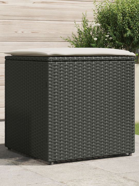 vidaXL Outdoor Storage Box Black L50xW50xH50cm