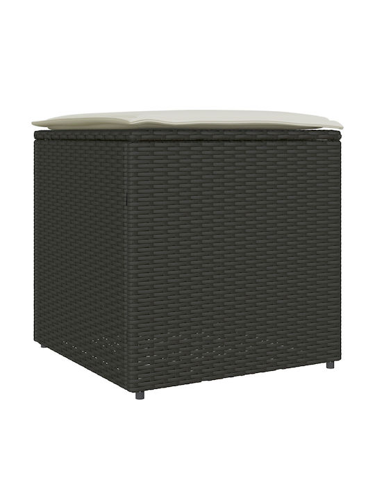 vidaXL Outdoor Storage Box Black L50xW50xH50cm