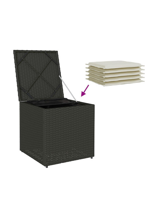 vidaXL Outdoor Storage Box Black L50xW50xH50cm