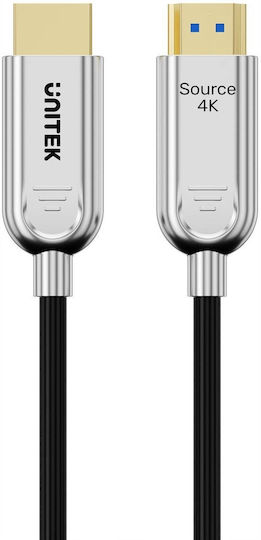 Unitek HDMI 2.0 Premium High Speed 4K 60Hz HDR Kabel HDMI-Stecker - HDMI-Stecker 50m Schwarzes